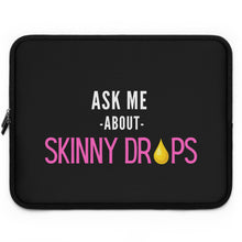 Load image into Gallery viewer, Partner.Co | Ask Me About Skinny Drops Stacked Pink/White Logo | Laptop Sleeve