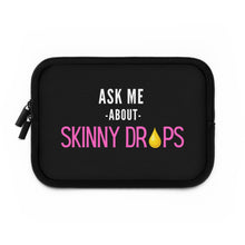 Load image into Gallery viewer, Partner.Co | Ask Me About Skinny Drops Stacked Pink/White Logo | Laptop Sleeve