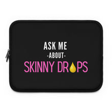 Load image into Gallery viewer, Partner.Co | Ask Me About Skinny Drops Stacked Pink/White Logo | Laptop Sleeve