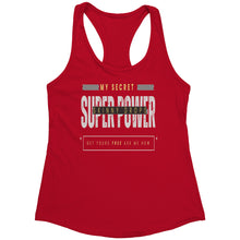 Load image into Gallery viewer, Partner.Co | Next Level Women's Racerback Tank | My Secret Super Power is Skinny Drops