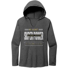 Load image into Gallery viewer, Partner.Co | Women's Perfect Tri Long Sleeve Hoodie | My Secret Super Power is Skinny Drops