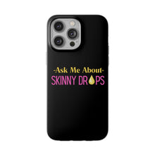 Load image into Gallery viewer, Partner.Co | Ask Me About Skinny Drops Stack Logo Yellow Pink | Flexi Phone Case
