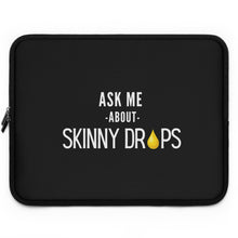 Load image into Gallery viewer, Partner.Co | Ask Me About Skinny Drops Stack White Logo | Laptop Sleeve
