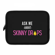 Load image into Gallery viewer, Partner.Co | Ask Me About Skinny Drops Stacked Pink/White Logo | Laptop Sleeve