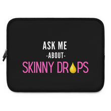 Load image into Gallery viewer, Partner.Co | Ask Me About Skinny Drops Stacked Pink/White Logo | Laptop Sleeve
