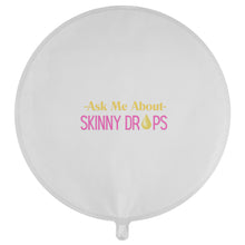 Load image into Gallery viewer, Partner.Co | Ask Me About Skinny Drops Stacked Yellow Pink White Logo | Event Balloon