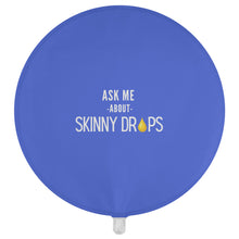 Load image into Gallery viewer, Partner.Co | Ask Me About Skinny Drops Stack Event White/Blue Logo | Event Balloon
