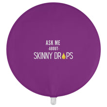 Load image into Gallery viewer, Partner.Co | Ask Me About Skinny Drops Stack Event White/Purple Logo | Event Balloon