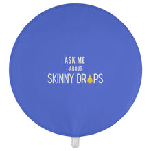 Load image into Gallery viewer, Partner.Co | Ask Me About Skinny Drops Stack Event White/Blue Logo | Event Balloon