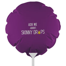 Load image into Gallery viewer, Partner.Co | Ask Me About Skinny Drops Stack Event White/Purple Logo | Event Balloon