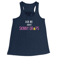 Load image into Gallery viewer, Partner.Co | Ask Me About Skinny Drops Stack Logo Pink  | Racerback Tank