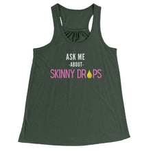 Load image into Gallery viewer, Partner.Co | Ask Me About Skinny Drops Stack Logo Pink  | Racerback Tank