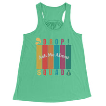 Load image into Gallery viewer, Partner.Co | Ask Me About Drop Squad Multi Logo| Flowy Racerback Tank