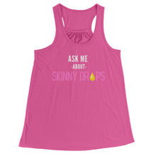 Load image into Gallery viewer, Partner.Co | Ask Me About Skinny Drops Stack Logo Pink  | Racerback Tank