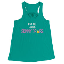 Load image into Gallery viewer, Partner.Co | Ask Me About Skinny Drops Stack Logo Pink  | Racerback Tank