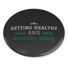 Load image into Gallery viewer, Partner.Co | Getting Healthy and Making Bank Green Logo | Button Pins