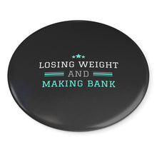 Load image into Gallery viewer, Partner.Co | Losing Weight and Making Bank Mint Logo | Button Pins
