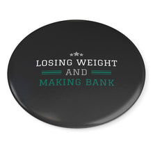 Load image into Gallery viewer, Partner.Co | Losing Weight and Making Bank Green Logo | Button Pins