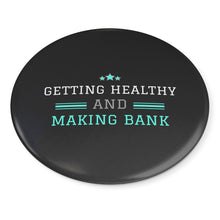 Load image into Gallery viewer, Partner.Co | Getting Healthy and Making Bank Mint Logo | Button Pins