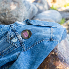 Load image into Gallery viewer, Partner.Co | Ask Me About Skinny Drops Neon Logo Black | Button Pins