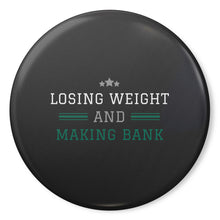 Load image into Gallery viewer, Partner.Co | Losing Weight and Making Bank Green Logo | Button Pins