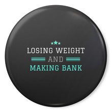 Load image into Gallery viewer, Partner.Co | Losing Weight and Making Bank Mint Logo | Button Pins