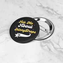 Load image into Gallery viewer, Partner.co| Skinny Drops Baseball Logo Black | Button Pins