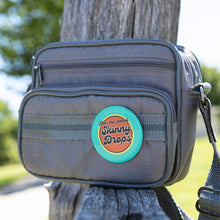 Load image into Gallery viewer, Partner.Co | Ask Me About Skinny Drops Retro Circle Turq| Button Pins