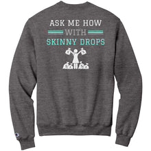 Load image into Gallery viewer, Partner.Co | Getting Healthy and Making Bank Lt. Green Logo Back / Ask Me How with Skinny Drops Women Logo| Sweatshirt