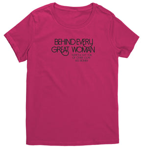 Empower | Behind Every Great Woman | Black Print District Women's Shirt