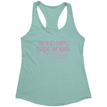 Load image into Gallery viewer, Empower | Behind Every Great Woman | Pink Print Women's Racerback Tank