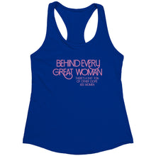 Load image into Gallery viewer, Empower | Behind Every Great Woman | Pink Print Women's Racerback Tank