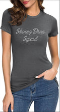 Load image into Gallery viewer, SKINNY DROPS SQUAD | FUN FITNESS Collection BLING Women's Tee Mini Logo