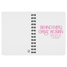 Load image into Gallery viewer, Empower | Behind Every Great Woman | White Spiralbound Notebook