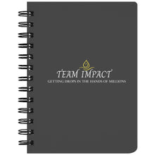 Load image into Gallery viewer, Team Impact| Spiralbound Notebook Black