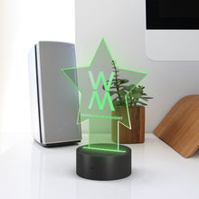 Load image into Gallery viewer, Warrior Movement | Star Pedestal LED Sign