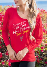 Load image into Gallery viewer, Partner.Co | BLING I'm Sorry For What I Said Before Dolman Top 3/4 Sleeve