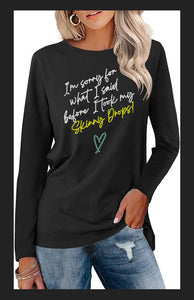 Partner.Co | BUSINESS CASUAL BLING Collection I'm Sorry For What I Said Before Long Sleeve