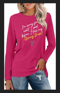 Partner.Co | BUSINESS CASUAL BLING Collection I'm Sorry For What I Said Before Long Sleeve