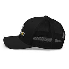 Load image into Gallery viewer, Partner.Co | Ask Me About Skinny Drops Stacked  White Logo  | Trucker Hat