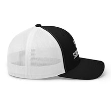 Load image into Gallery viewer, Partner.Co | Ask Me About Skinny Drops Stacked  White Logo  | Trucker Hat
