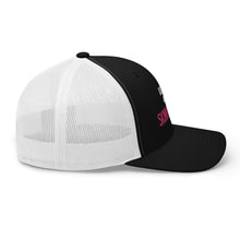 Load image into Gallery viewer, Partner.Co | Ask Me About Skinny Drops Stacked Pink/White Logo  | Trucker Hat