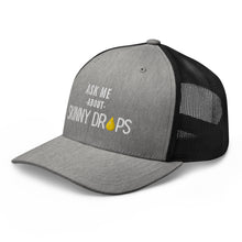 Load image into Gallery viewer, Partner.Co | Ask Me About Skinny Drops Stacked  White Logo  | Trucker Hat