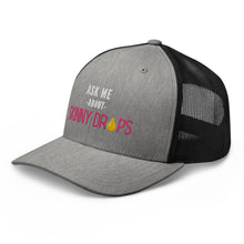 Load image into Gallery viewer, Partner.Co | Ask Me About Skinny Drops Stacked Pink/White Logo  | Trucker Hat