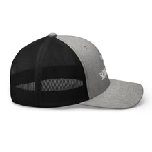 Load image into Gallery viewer, Partner.Co | Ask Me About Skinny Drops Stacked  White Logo  | Trucker Hat