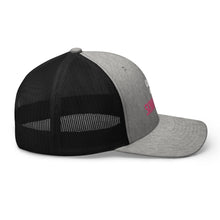 Load image into Gallery viewer, Partner.Co | Ask Me About Skinny Drops Stacked Pink/White Logo  | Trucker Hat
