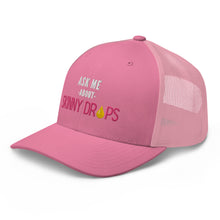 Load image into Gallery viewer, Partner.Co | Ask Me About Skinny Drops Stacked Pink/White Logo  | Trucker Hat