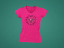 Load image into Gallery viewer, Parnter.co | DALLAS PXP Circle Logo | BLING Women's Short Sleeve Shirt V-Neck