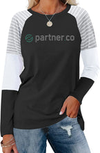 Load image into Gallery viewer, Partner.Co | BLING BUSINESS CASUAL Collection Tri-Color Stripe Long Sleeve Top