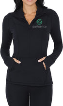 Load image into Gallery viewer, Partner.Co FUN FITNESS Collection BLING Women&#39;s Half Zip Long Sleeve Yoga Jacket
